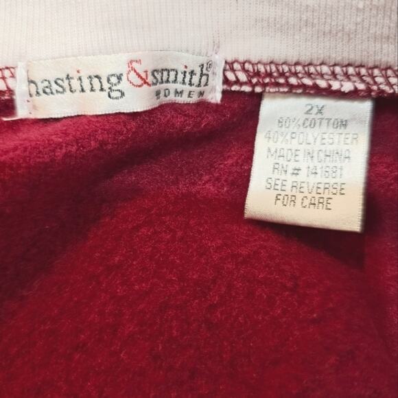 Hasting & Smith Women Grannycore Sweatshirt with Butterflies and Leaves 2X - Picture 7 of 7